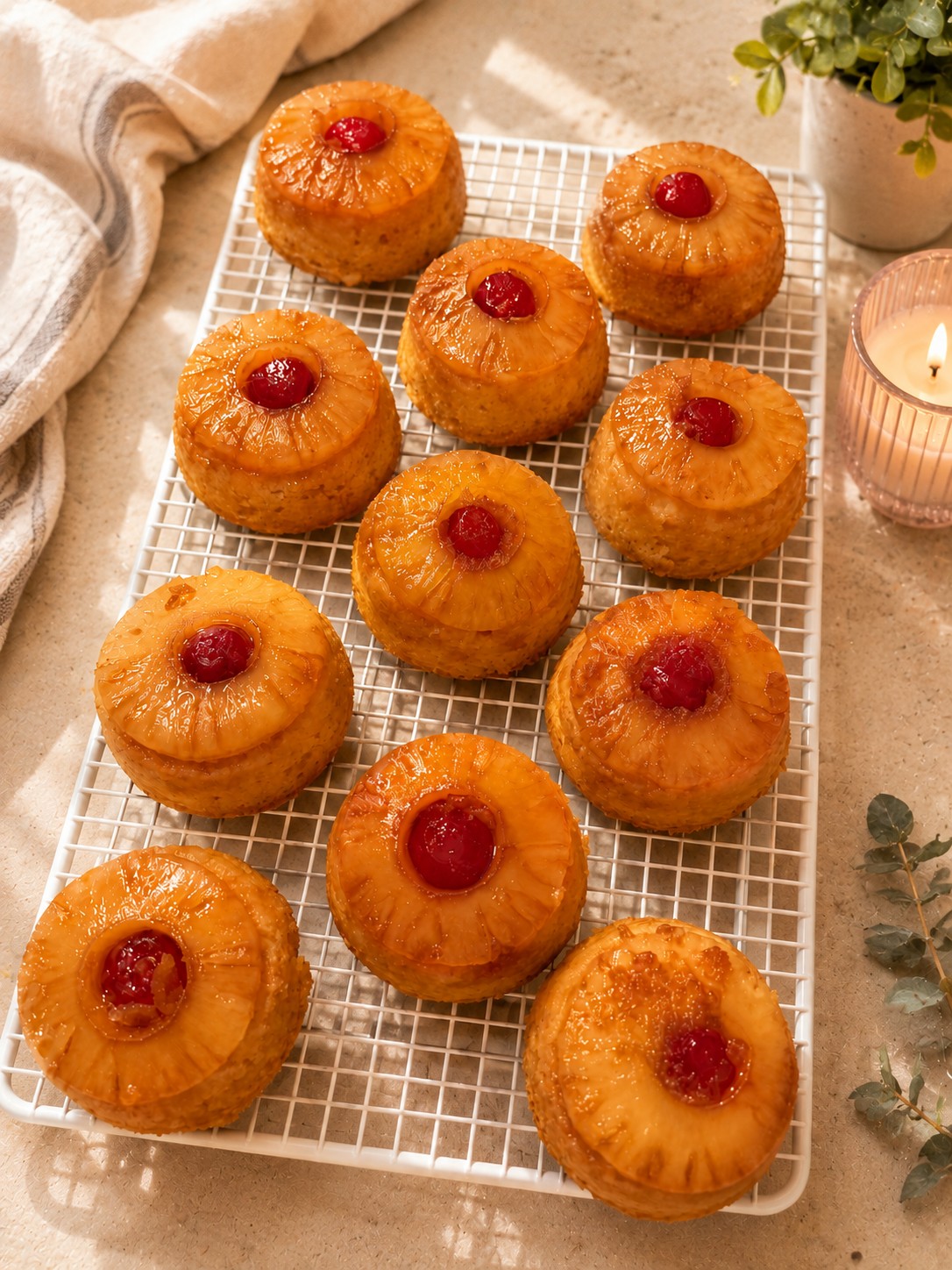 Mini Pineapple Upside Down Cakes