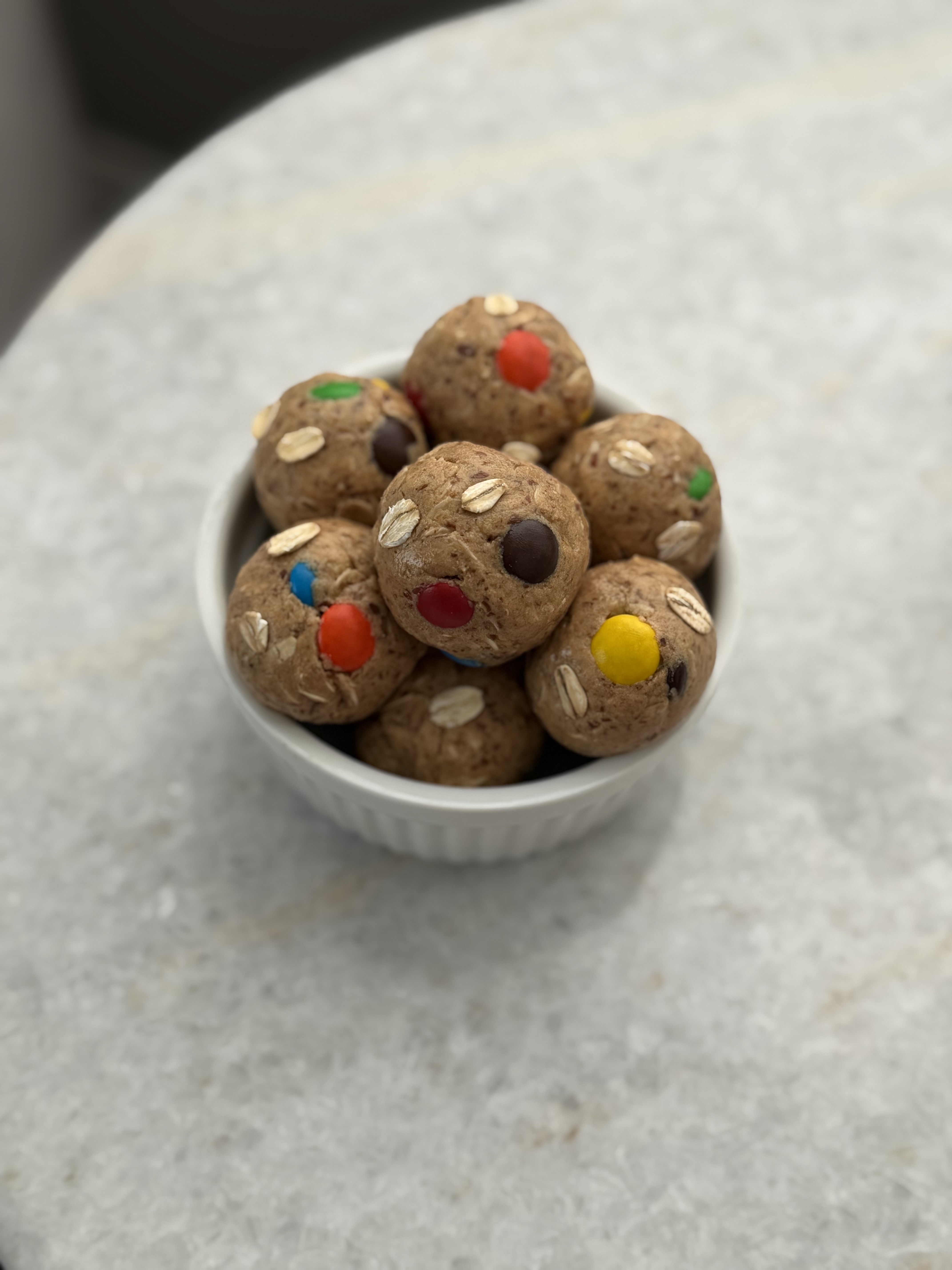 PB Protein Balls with M&Ms